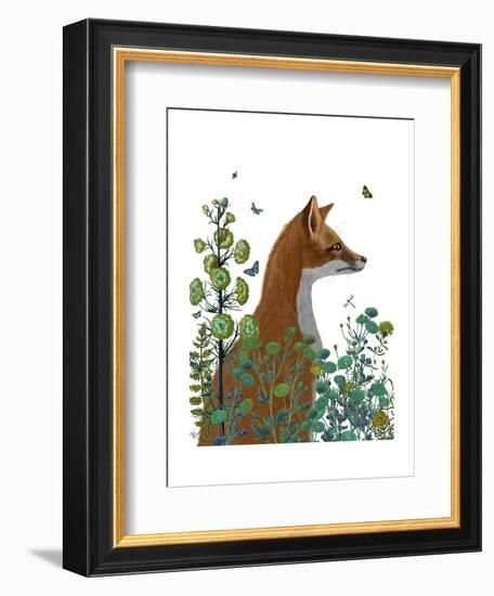 Fox In the Garden-Fab Funky-Framed Art Print