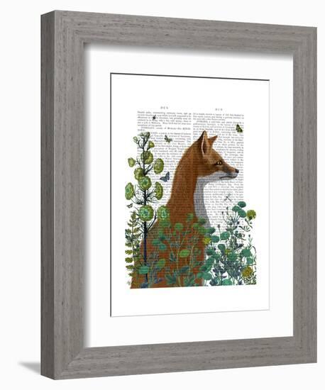 Fox In the Garden-Fab Funky-Framed Art Print