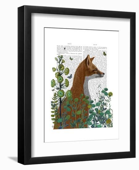 Fox In the Garden-Fab Funky-Framed Art Print