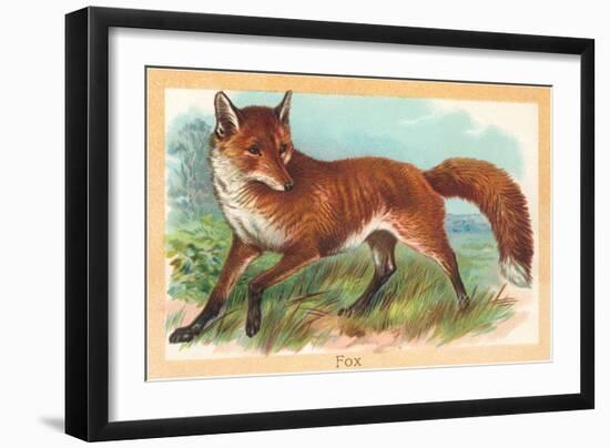 Fox in the Meadow-null-Framed Premium Giclee Print