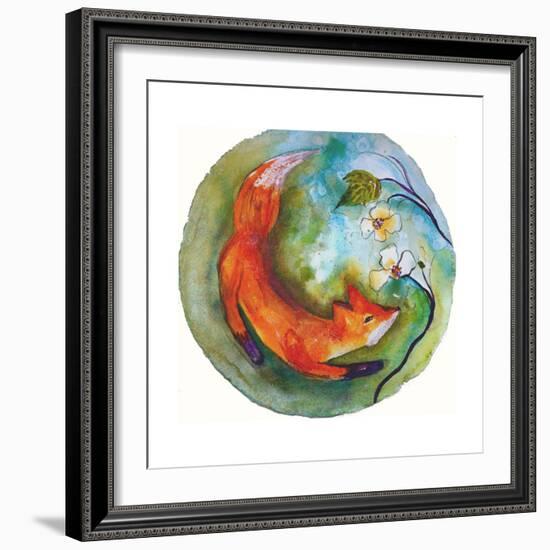 Fox in the Round-Wyanne-Framed Giclee Print