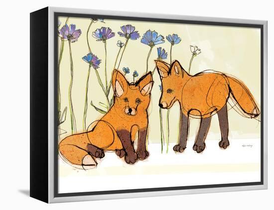 Fox Kits-Robbin Rawlings-Framed Stretched Canvas