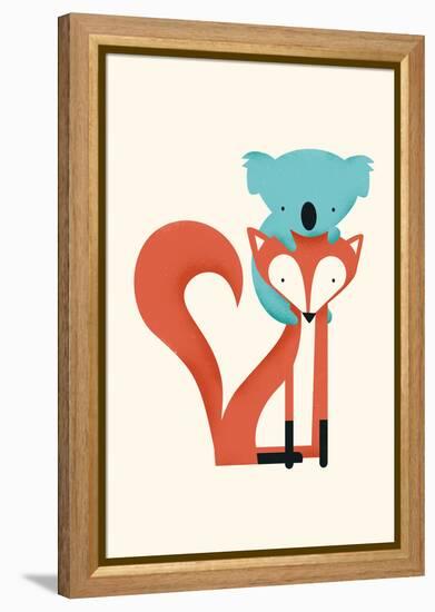 Fox & Koala-Jay Fleck-Framed Stretched Canvas