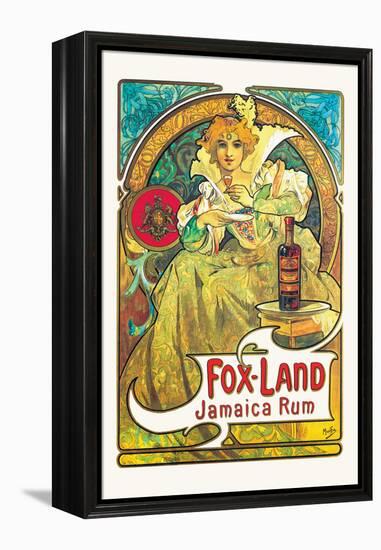 Fox-Land Jamaica Rum-Alphonse Mucha-Framed Stretched Canvas