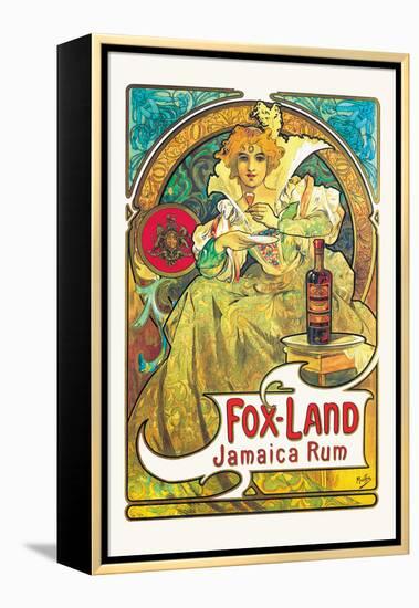 Fox-Land Jamaica Rum-Alphonse Mucha-Framed Stretched Canvas