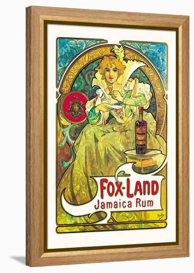 Fox-Land Jamaica Rum-Alphonse Mucha-Framed Stretched Canvas