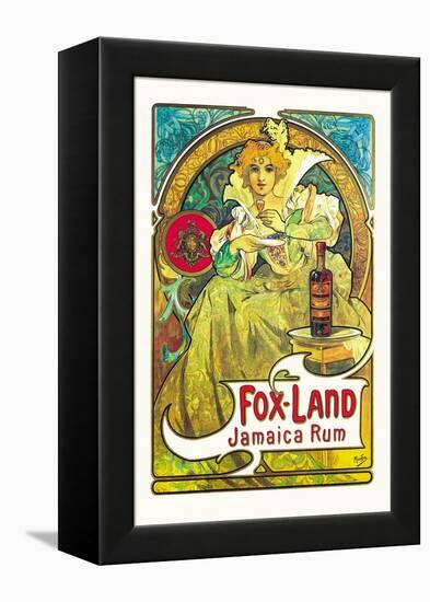 Fox-Land Jamaica Rum-Alphonse Mucha-Framed Stretched Canvas