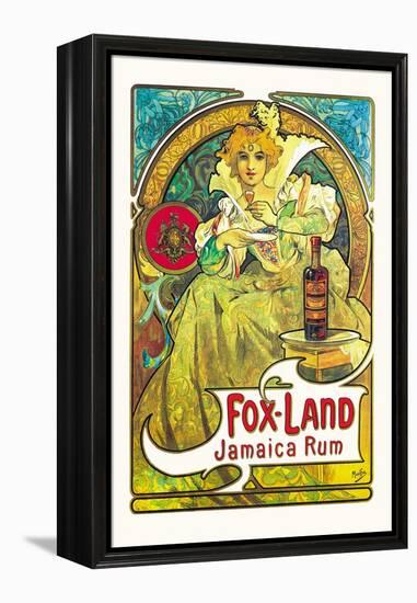 Fox-Land Jamaica Rum-Alphonse Mucha-Framed Stretched Canvas