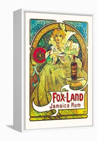 Fox-Land Jamaica Rum-Alphonse Mucha-Framed Stretched Canvas