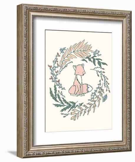 Fox Laurels-Sweet Melody Designs-Framed Art Print