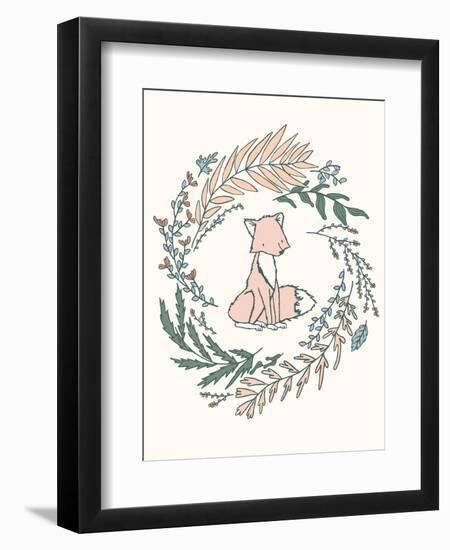 Fox Laurels-Sweet Melody Designs-Framed Art Print