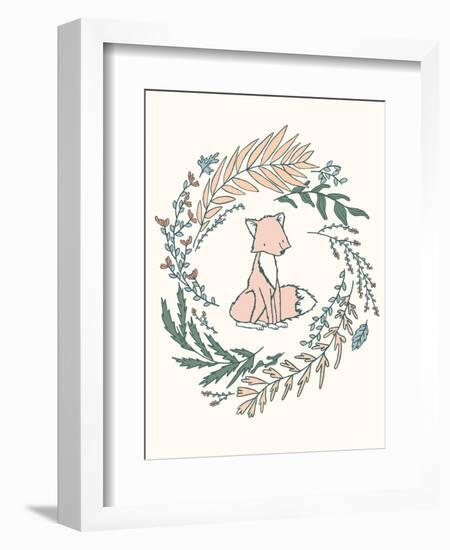 Fox Laurels-Sweet Melody Designs-Framed Art Print