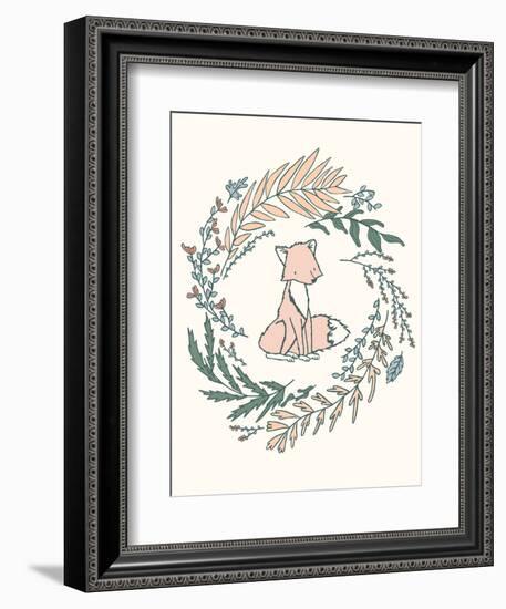 Fox Laurels-Sweet Melody Designs-Framed Art Print