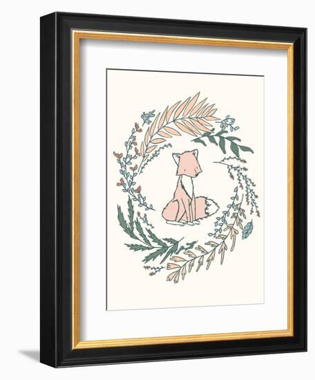 Fox Laurels-Sweet Melody Designs-Framed Art Print