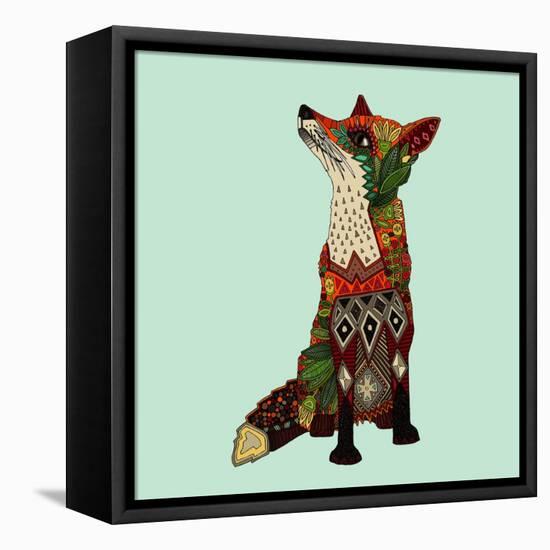 Fox Love-Sharon Turner-Framed Stretched Canvas