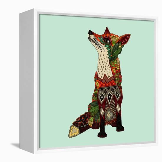 Fox Love-Sharon Turner-Framed Stretched Canvas