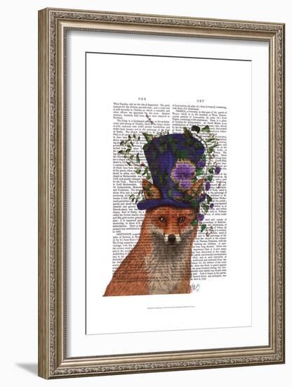 Fox Mad Hatter-Fab Funky-Framed Art Print