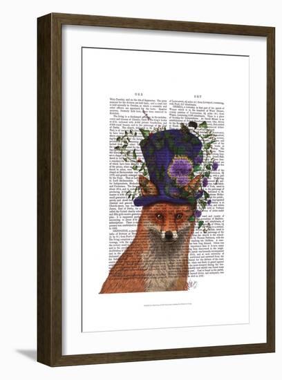 Fox Mad Hatter-Fab Funky-Framed Art Print