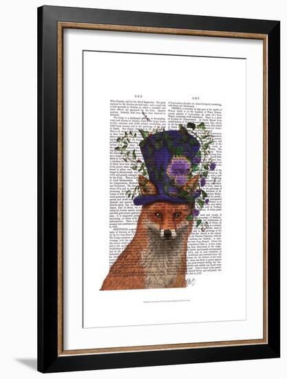 Fox Mad Hatter-Fab Funky-Framed Art Print