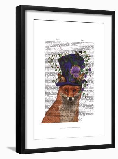 Fox Mad Hatter-Fab Funky-Framed Art Print