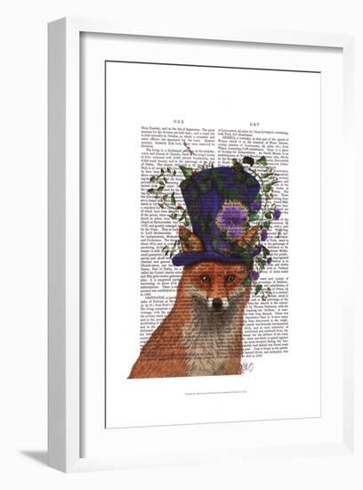 Fox Mad Hatter-Fab Funky-Framed Art Print