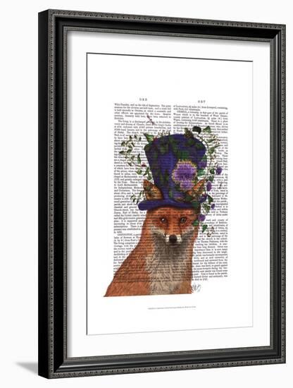 Fox Mad Hatter-Fab Funky-Framed Art Print