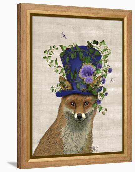 Fox Mad Hatter-Fab Funky-Framed Stretched Canvas