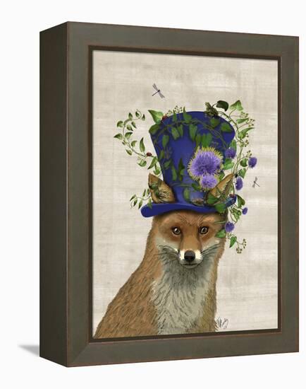 Fox Mad Hatter-Fab Funky-Framed Stretched Canvas