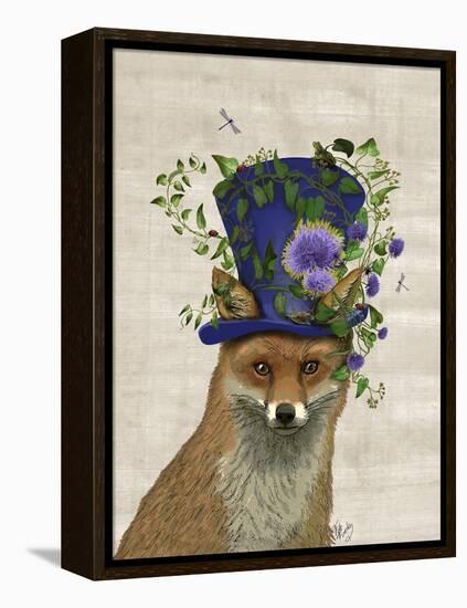 Fox Mad Hatter-Fab Funky-Framed Stretched Canvas