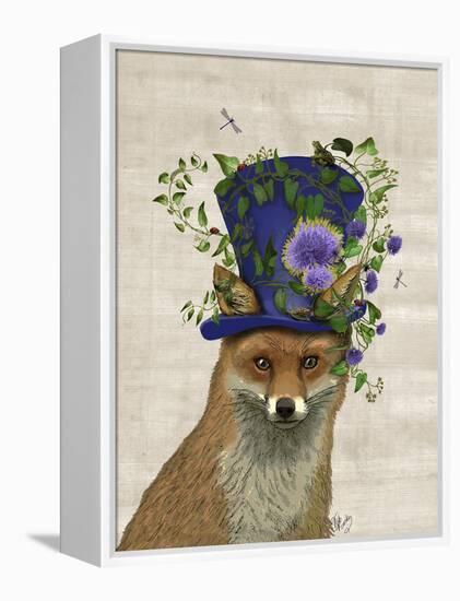 Fox Mad Hatter-Fab Funky-Framed Stretched Canvas