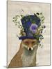 Fox Mad Hatter-Fab Funky-Mounted Premium Giclee Print