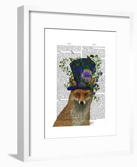 Fox Mad Hatter-Fab Funky-Framed Art Print