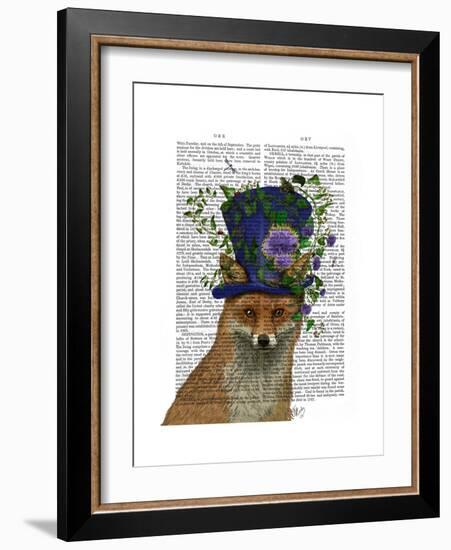 Fox Mad Hatter-Fab Funky-Framed Art Print