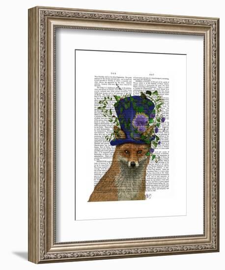 Fox Mad Hatter-Fab Funky-Framed Art Print