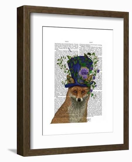 Fox Mad Hatter-Fab Funky-Framed Art Print