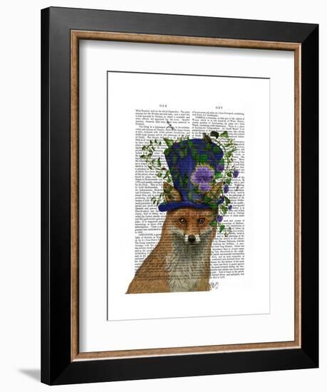 Fox Mad Hatter-Fab Funky-Framed Art Print