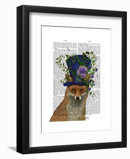 Fox Mad Hatter-Fab Funky-Framed Art Print