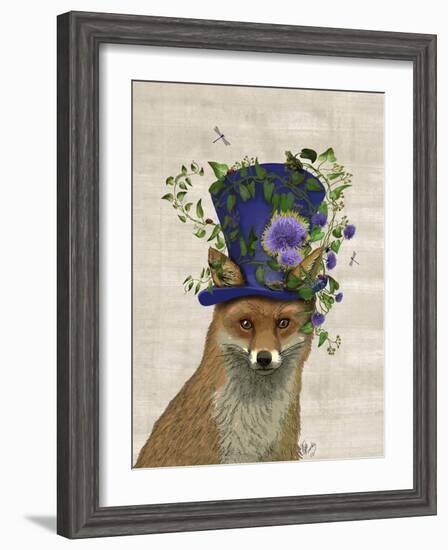 Fox Mad Hatter-Fab Funky-Framed Art Print