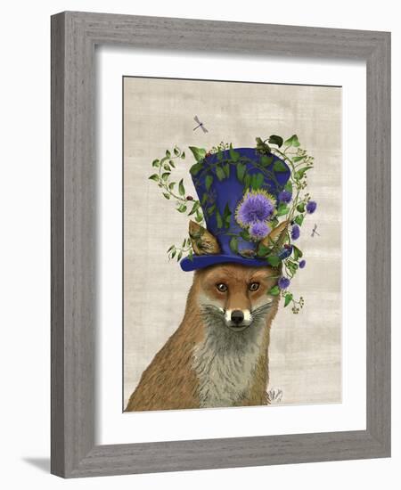 Fox Mad Hatter-Fab Funky-Framed Art Print