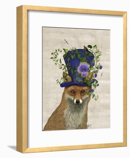 Fox Mad Hatter-Fab Funky-Framed Art Print