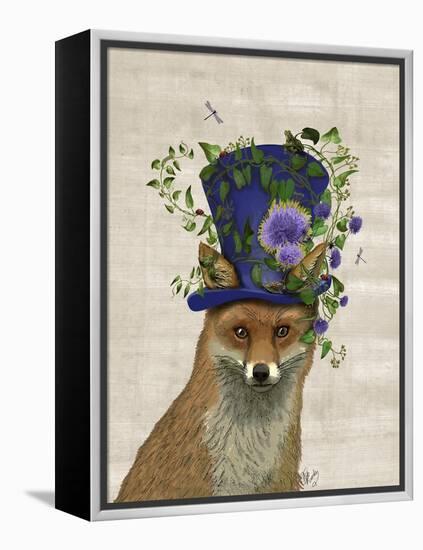 Fox Mad Hatter-Fab Funky-Framed Stretched Canvas