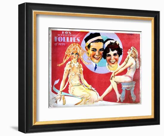 Fox Movietone Follies of 1929, Center, John Breeden, Sharon Lynn, 1929-null-Framed Art Print