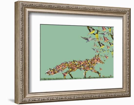 Fox of birds-Claire Westwood-Framed Art Print