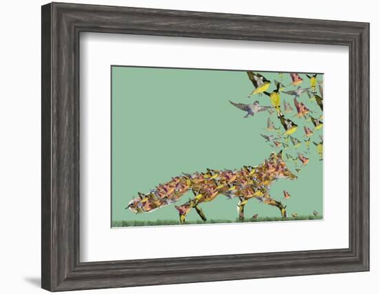 Fox of birds-Claire Westwood-Framed Art Print