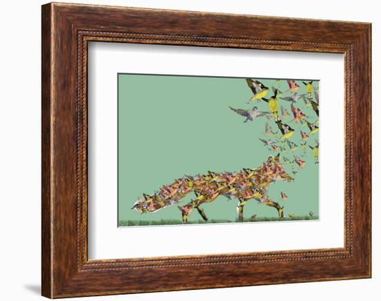 Fox of birds-Claire Westwood-Framed Art Print