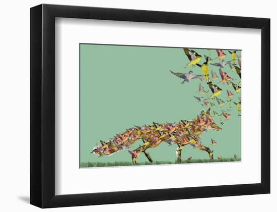 Fox of birds-Claire Westwood-Framed Art Print