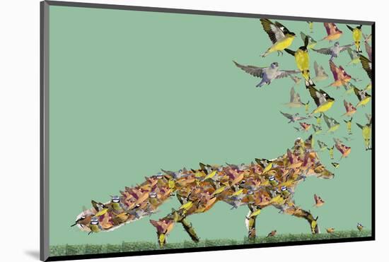 Fox of birds-Claire Westwood-Mounted Art Print