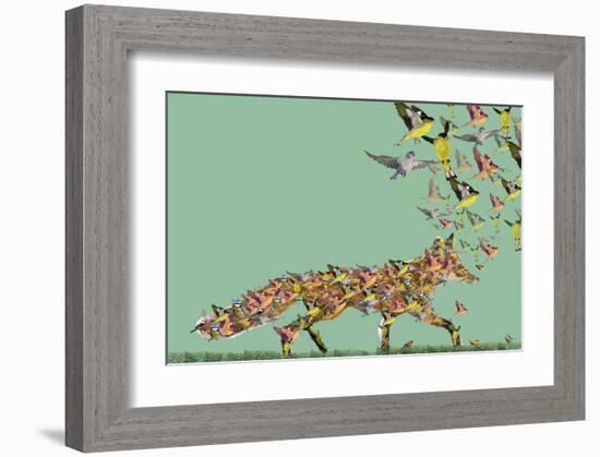 Fox of birds-Claire Westwood-Framed Art Print