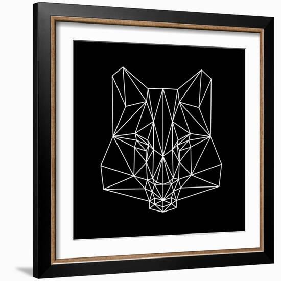 Fox on Black-Lisa Kroll-Framed Art Print