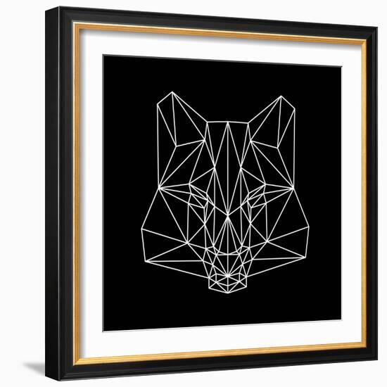 Fox on Black-Lisa Kroll-Framed Art Print